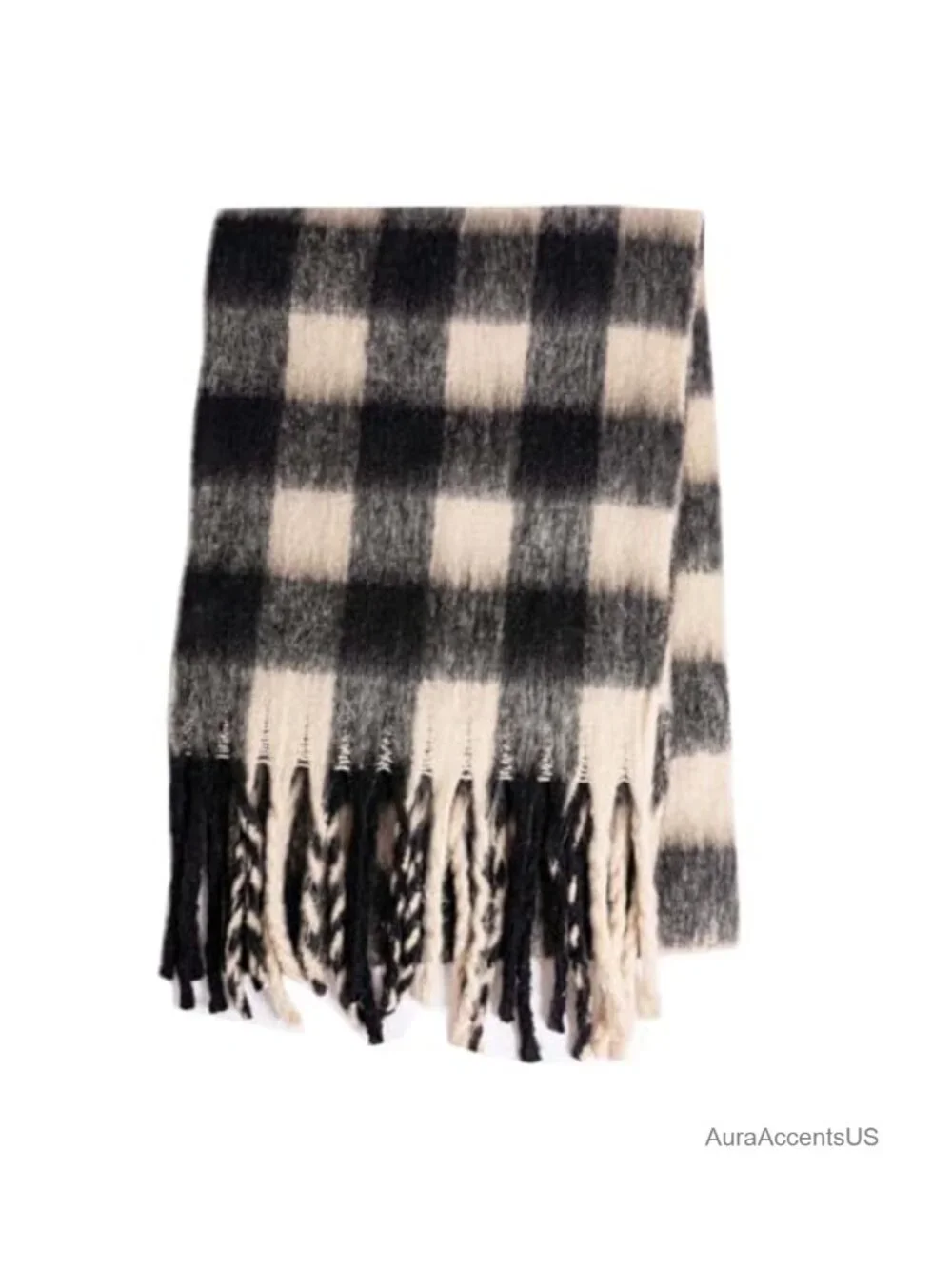 Oversized Chunky Blanket Scarf Wrap Tassel Fringe Winter Warm Thick Large